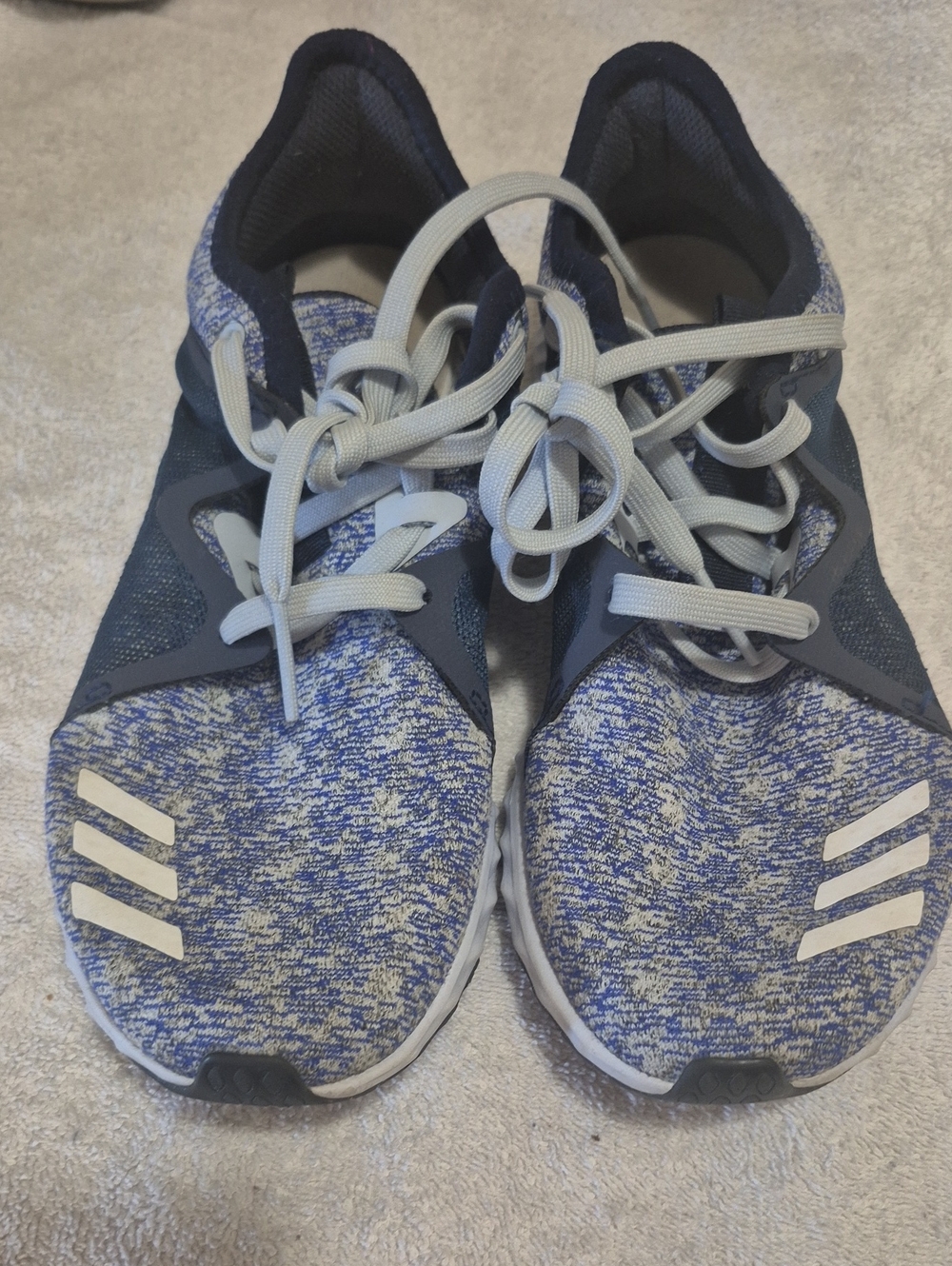 adidas Edge Lux Blue and Gray Knit Sneakers